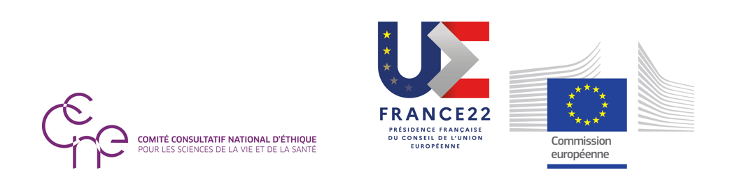 Logos CCNE, PFUE et Commission Européenne